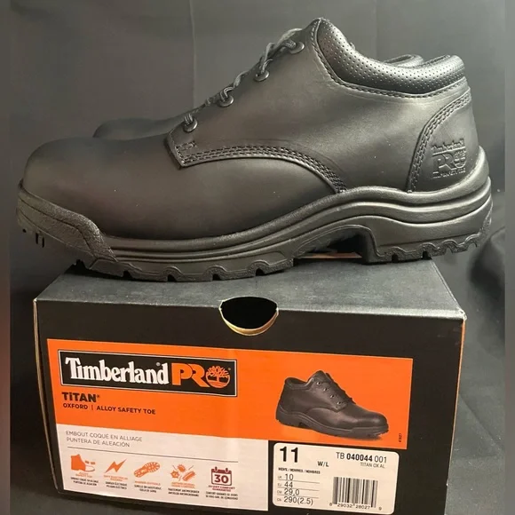 Timberland Pro Titan Oxford Alloy Safety Toe Black Men's Size 11 Work NEW